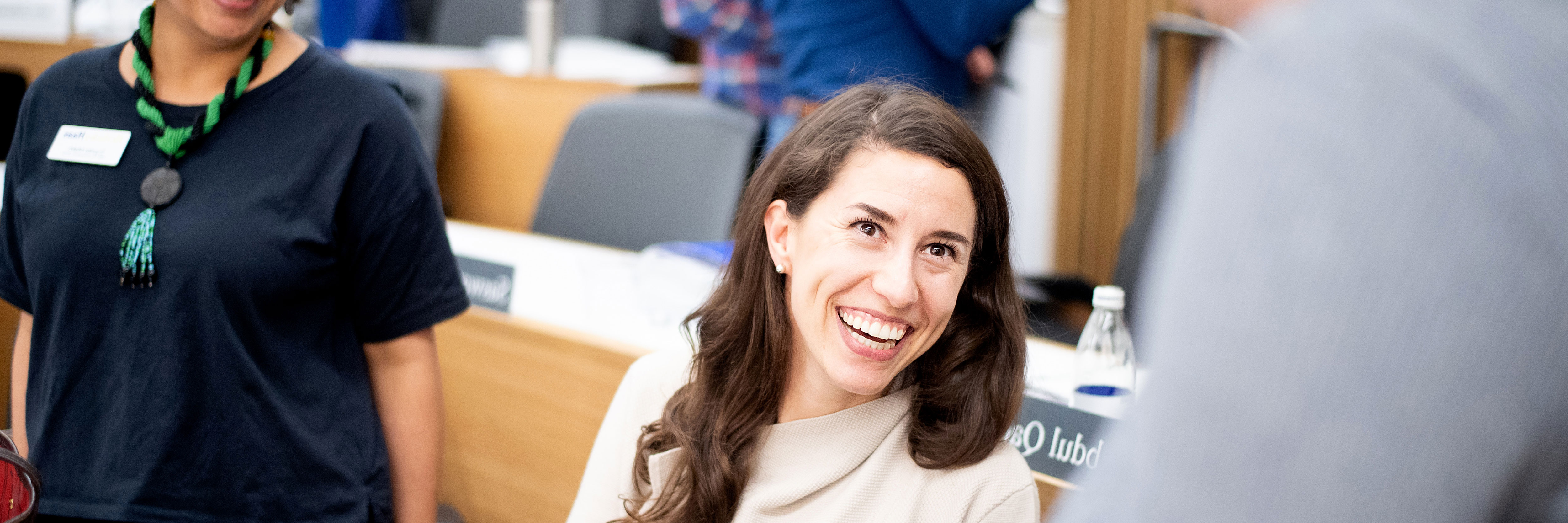 A female student smiling