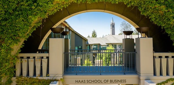 Front of the Haas building